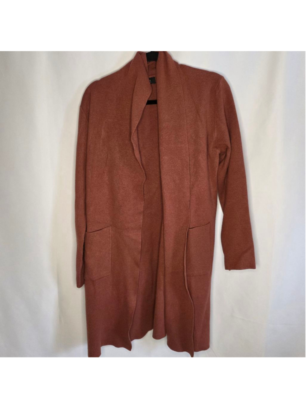 Papillon Rust Open Front Cardigan Sweater Size Small